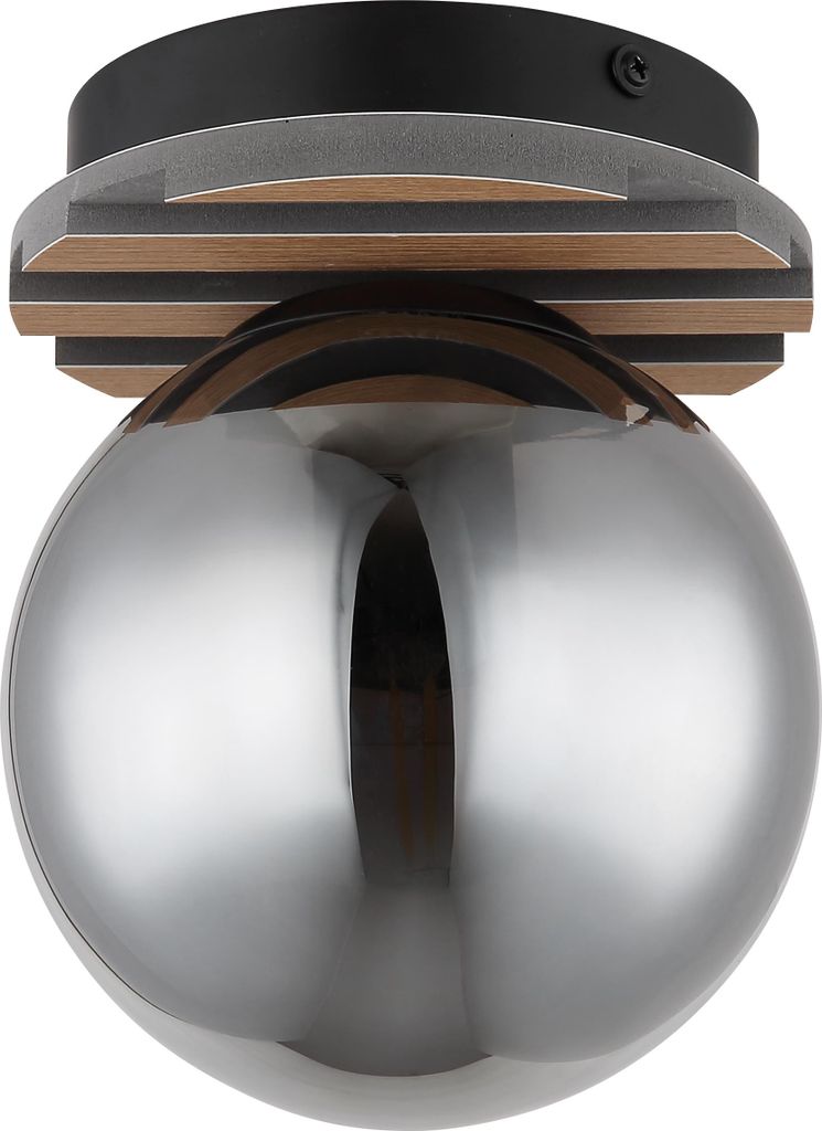 GLOBO Lighting Deckenleuchte PARSONS DH 15x20 cm schwarz Deckenlampe