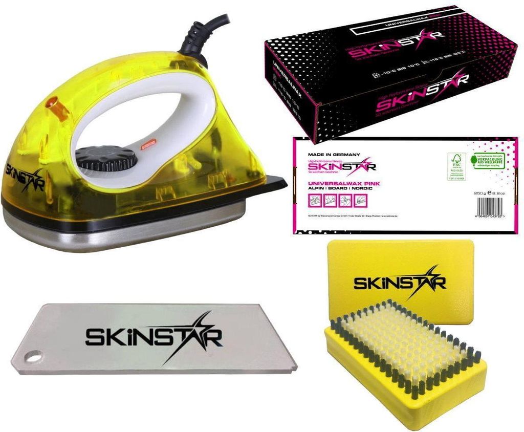 SKINSTAR Skiwax Starter Set Skiwachs ALL IN ONE 4-teilig yellow - Set-Angebot: Starter Set 4-teilig