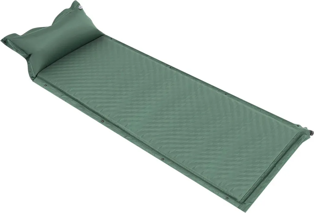 Matelas de camping autogonflant léger Lit gonflable vert pour randonnée