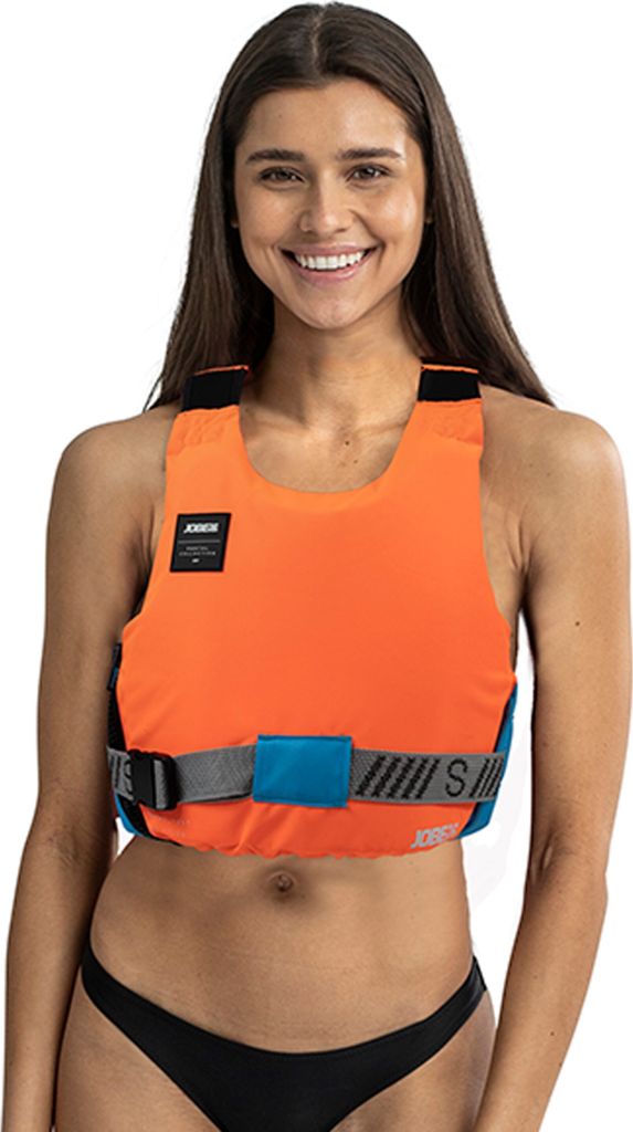 Jobe Rental Short Life Vest Kurze Schwimmweste Gr. M Boot Jetski Wasserski Weste Wassersports Damen orange blue