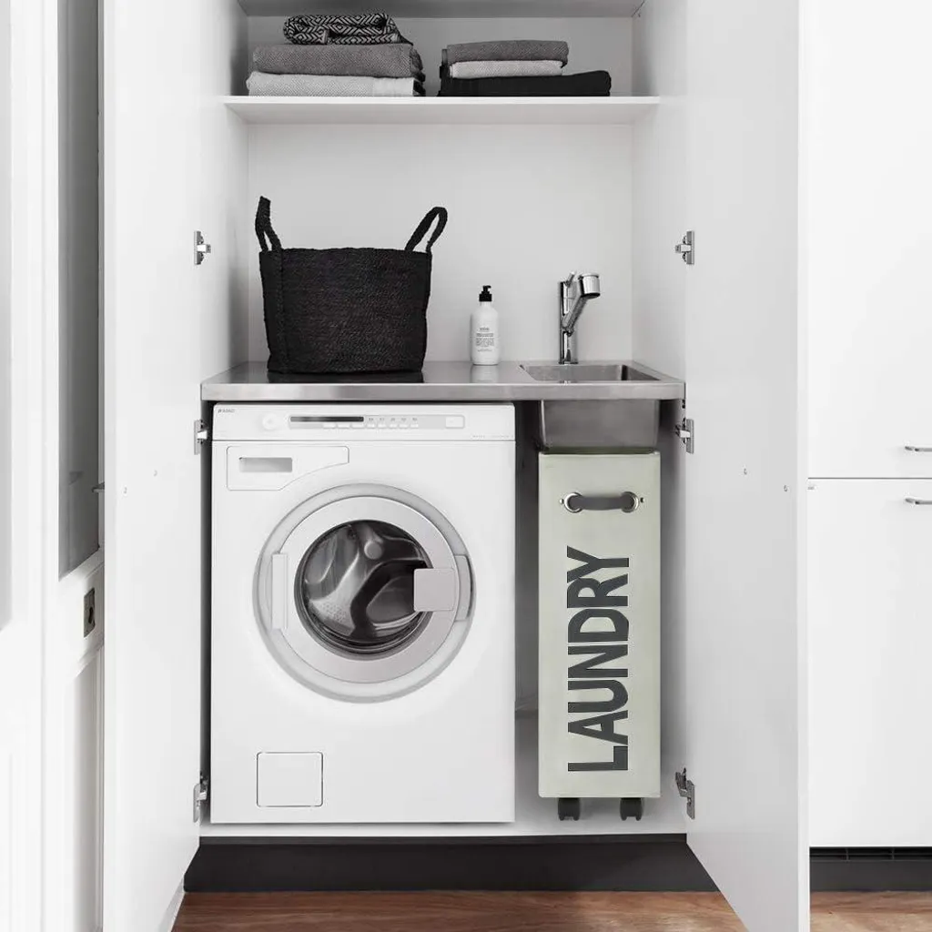 Panier à linge pour buanderie étroite 45L pliable o2 laundry sorter