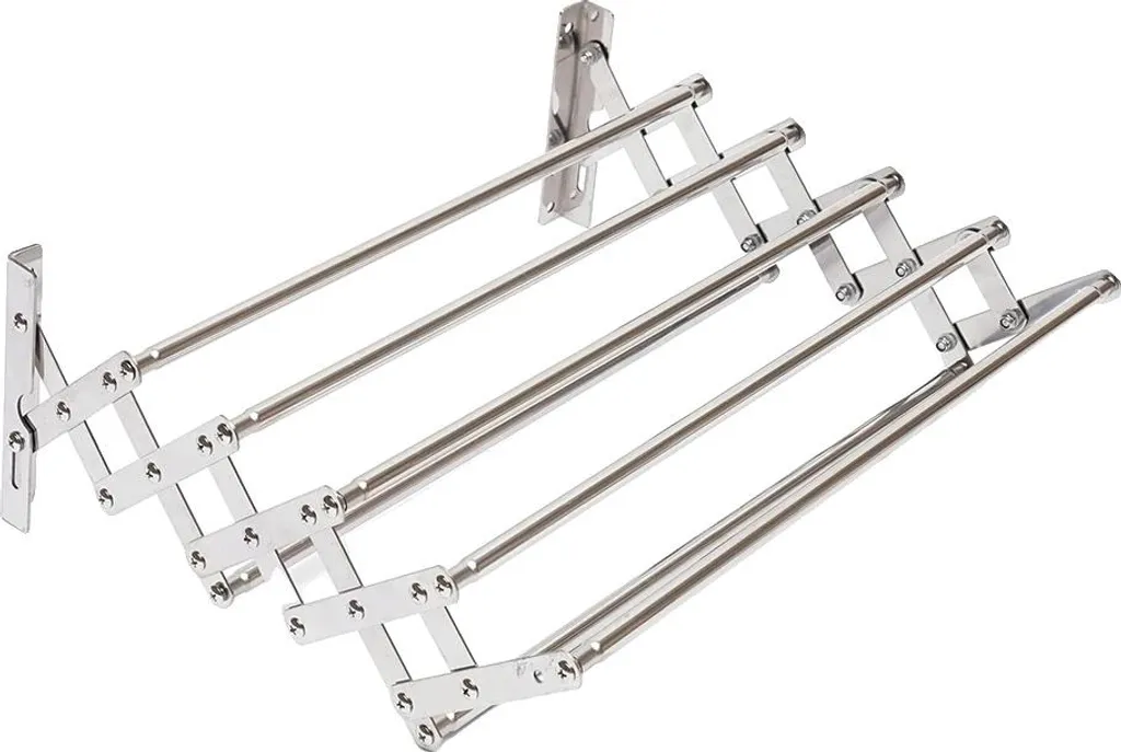 Stendibiancheria Design Argento 7 Aste | Soluzione Muro Minimalista