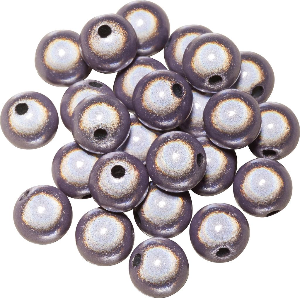 Miracle Beads, 8 mm, 25 Stück Grau