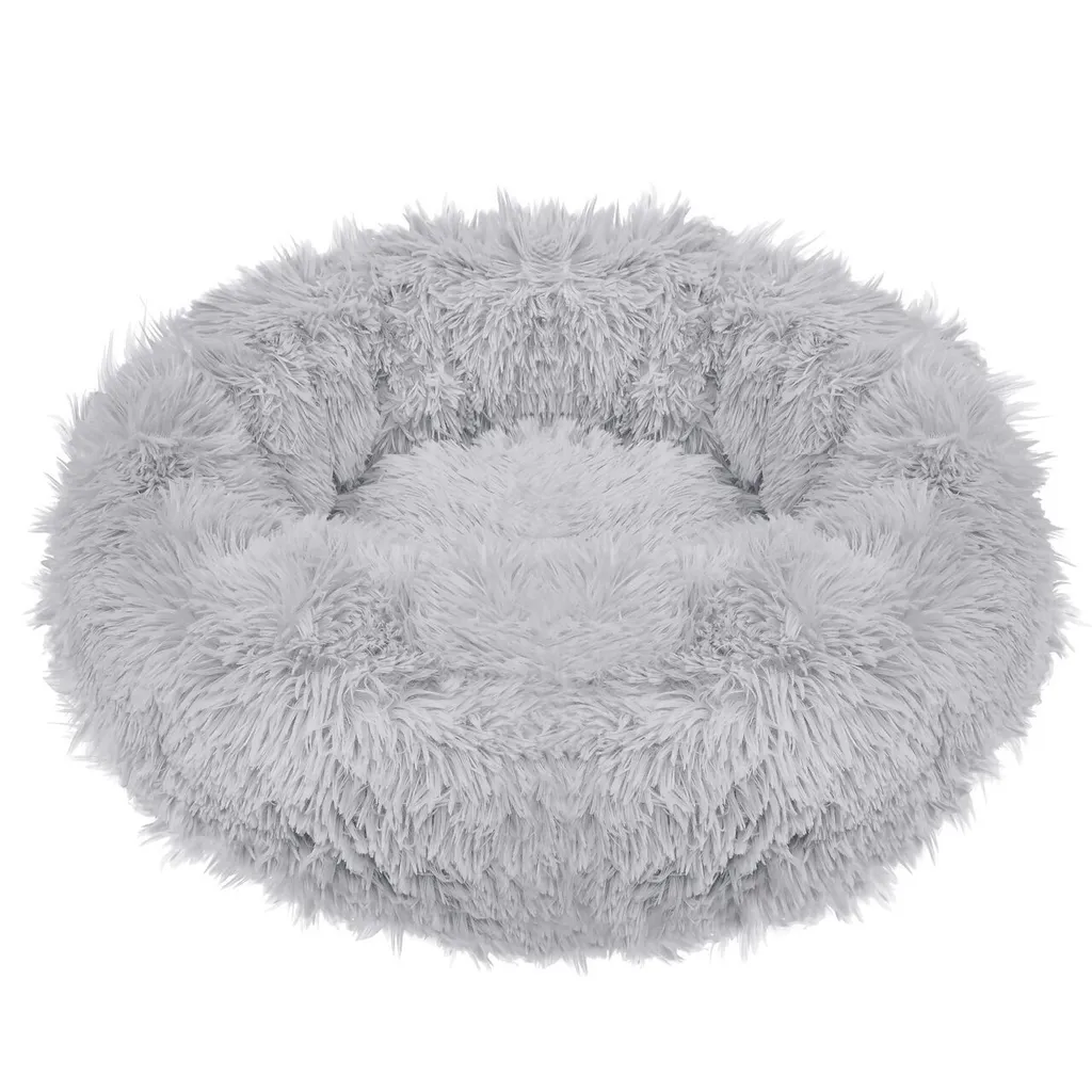 Cuscino Anti-Ansia Cane 110 cm - Cuccia Soffice Grigio per Grandi