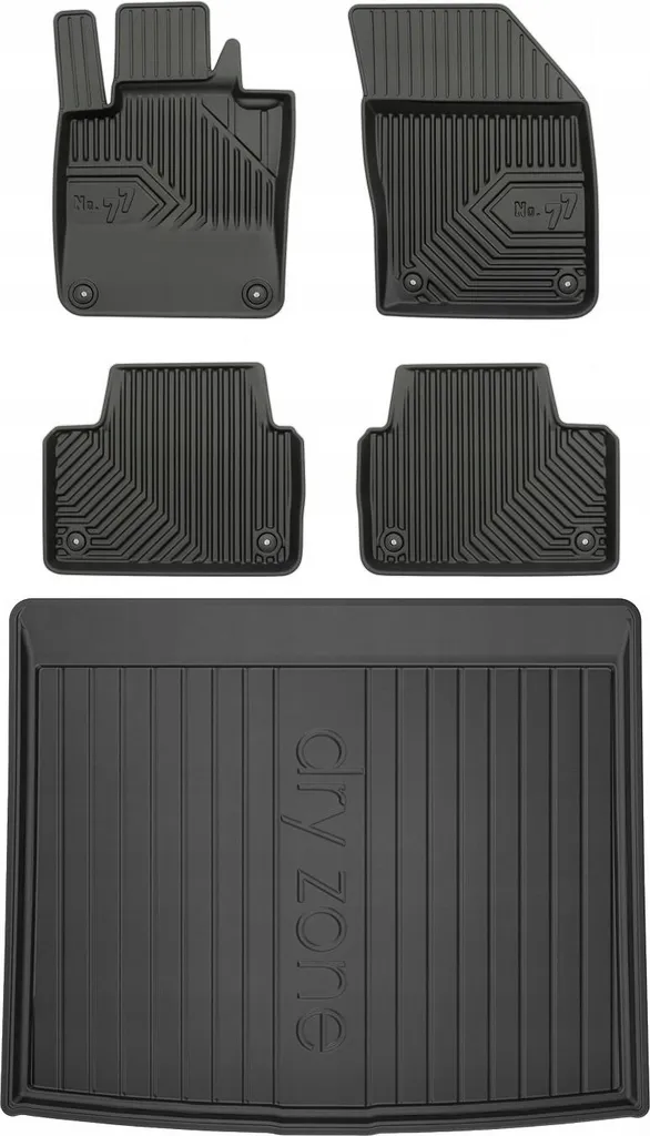 Set 77 Tappetini Gomma Volvo S60 3 (2018-2024): Protezione Totale 3D