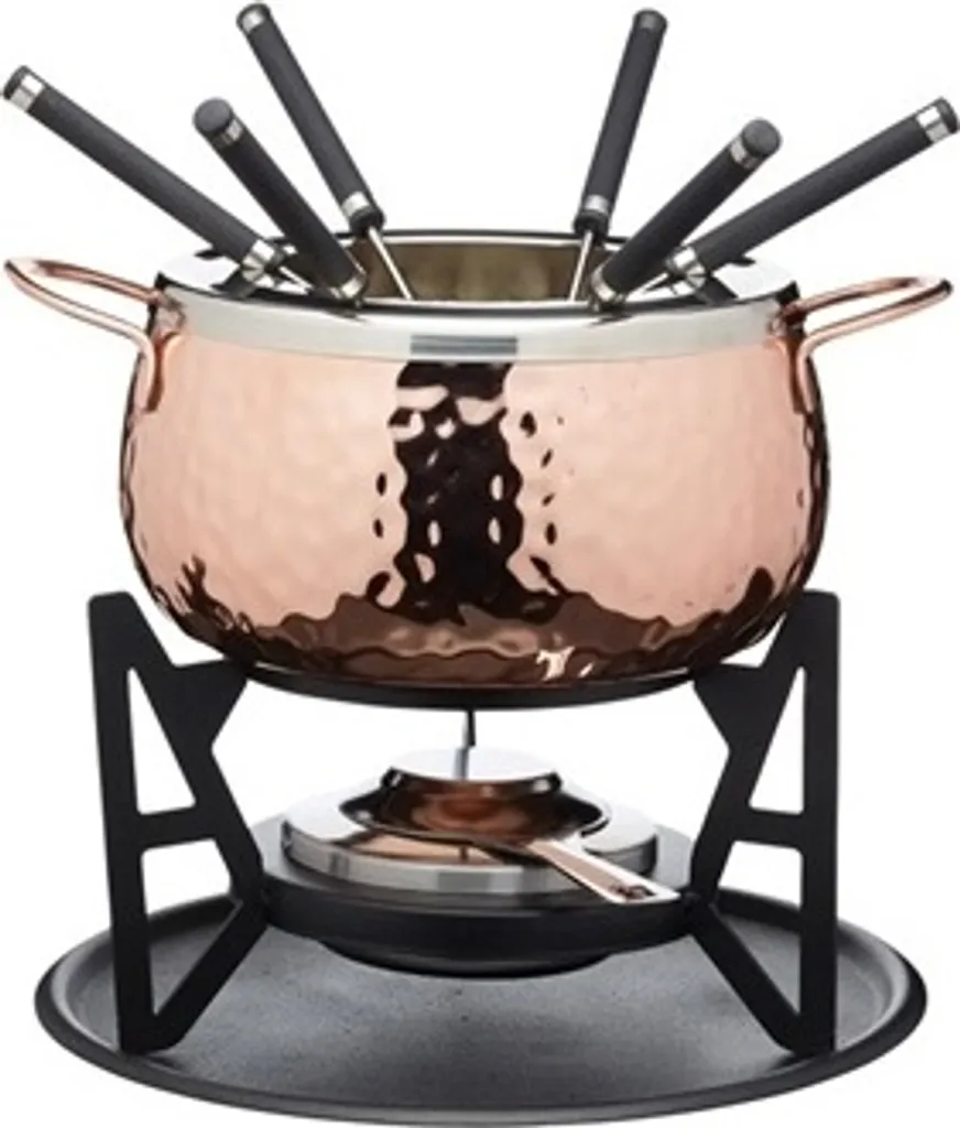 Service à fondue MasterClass 6 personnes couleur cuivre - Set complet