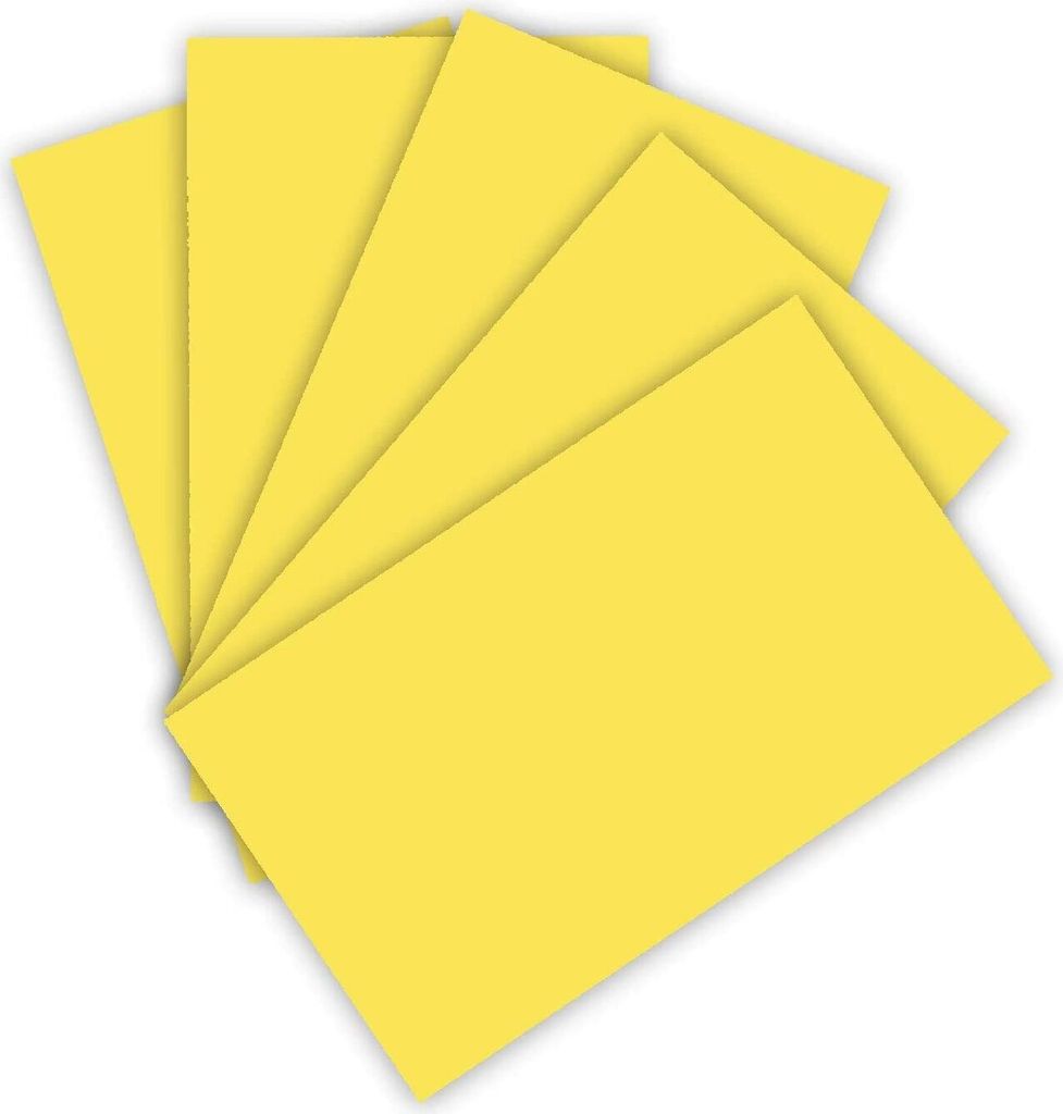 folia Tonpapier DIN A3 130 g/qm zitronengelb 50 Blatt Produktbild 