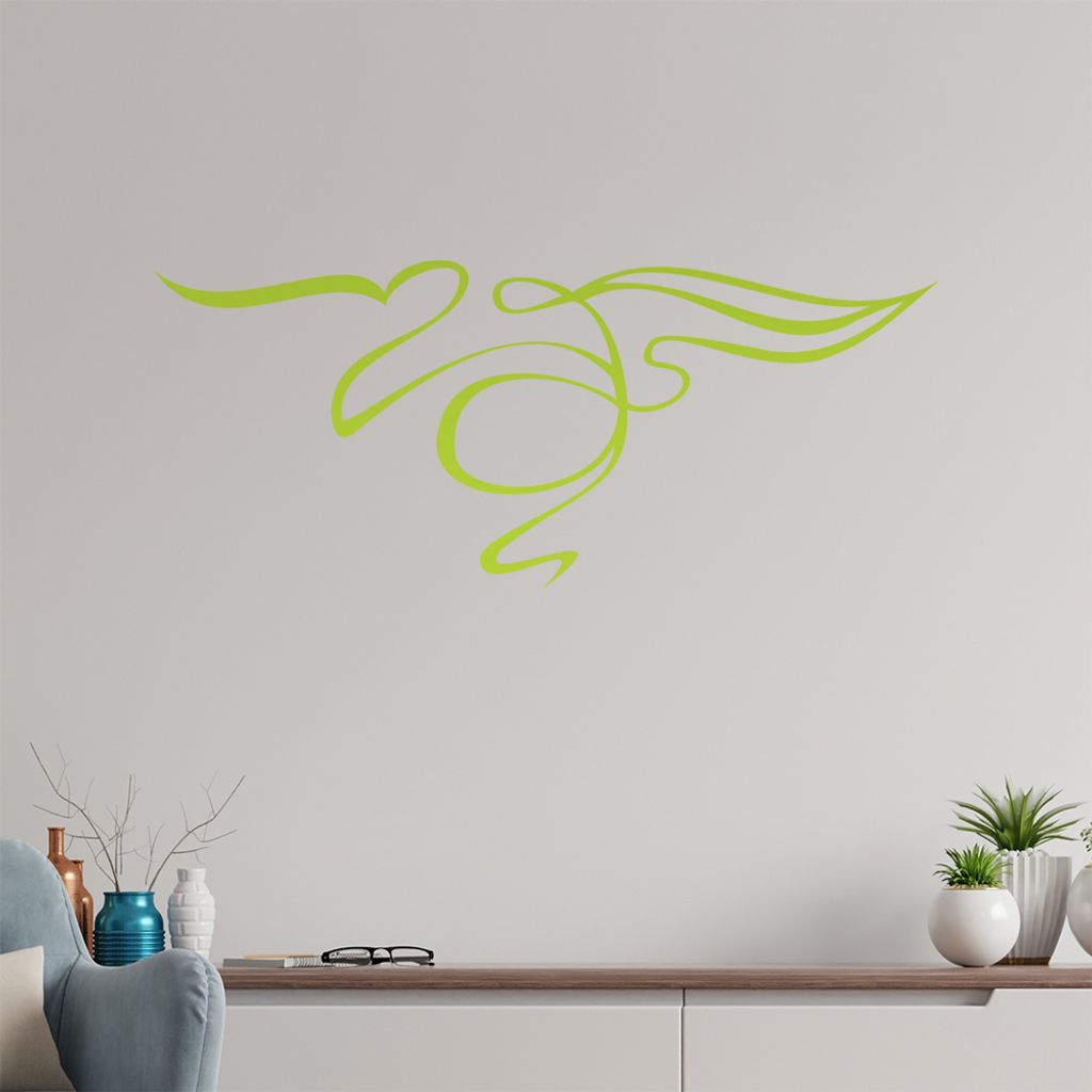 Tribal geschwungen Wandtattoo in 6 Größen - Wandaufkleber Wall Sticker - Dekoration, Küche, Wohnzimmer, Schlafzimmer, Badezimmer