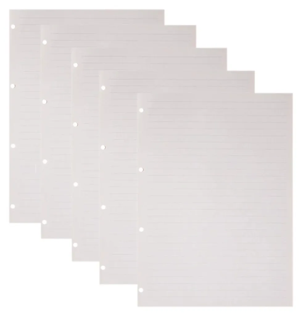 Feuilles A4 lignées 100g anti-transpercement encre lot 5 recharges INF