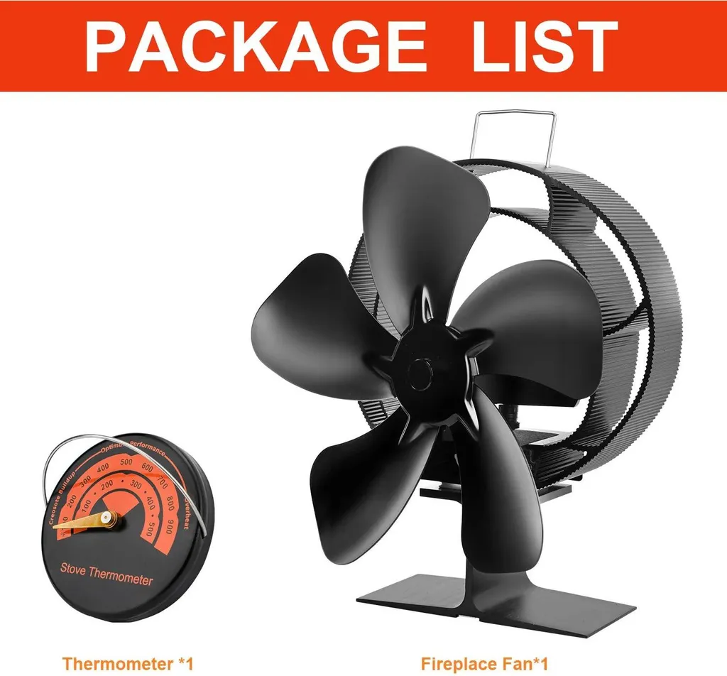 Ventilateur de four auto-alimenté 5 lames pour répartir l'air chaud