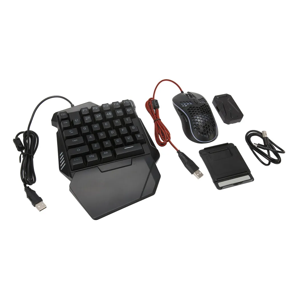 Combo clavier et souris de jeu à demi-main, Filaire USB pour FPS/TPS