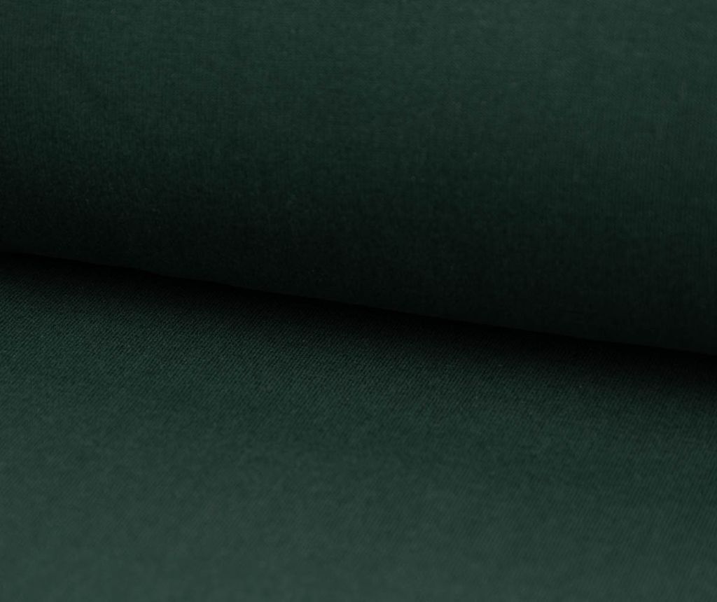 Sweatstoff Meterware Bio Soft Sweat dünn uni Dunkelgrün1,5m Breite