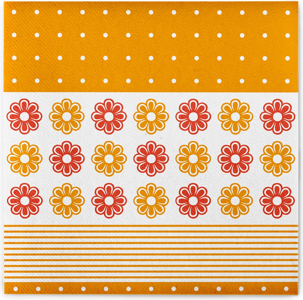 Sovie HOME Serviette Missy in Curry-Rot aus Linclass Airlaid 40 x 40 cm, 12 Stück - Ornamente