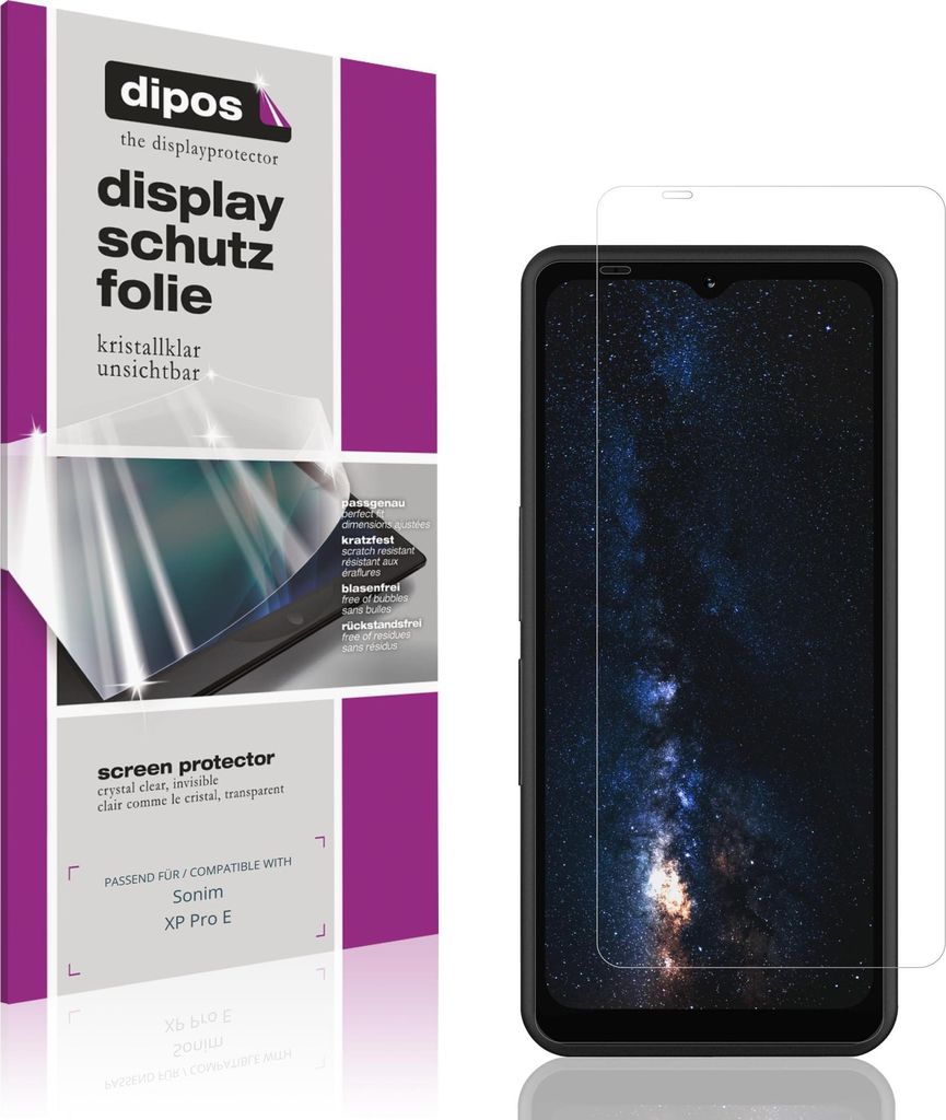 4x Schutzfolie für Sonim XP Pro E klar Displayschutzfolie Folie Display Schutz dipos