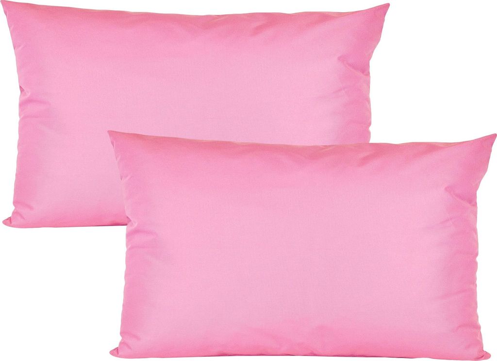 JACK 2er Set 40x60cm Outdoor Kissenhülle Kissenbezug Wasserfest Sitzkissen Lounge Kissen Garten Stuhl Lotus Effekt, Farbe:Rosa
