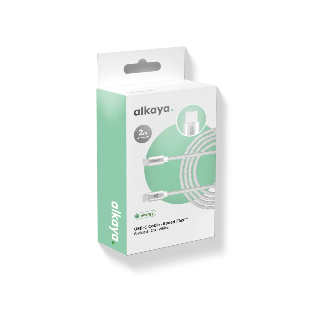 Alkaya Speed Flex: Cavo USB-C 2m 60W Robusto per Viaggiatori e Ufficio - 6