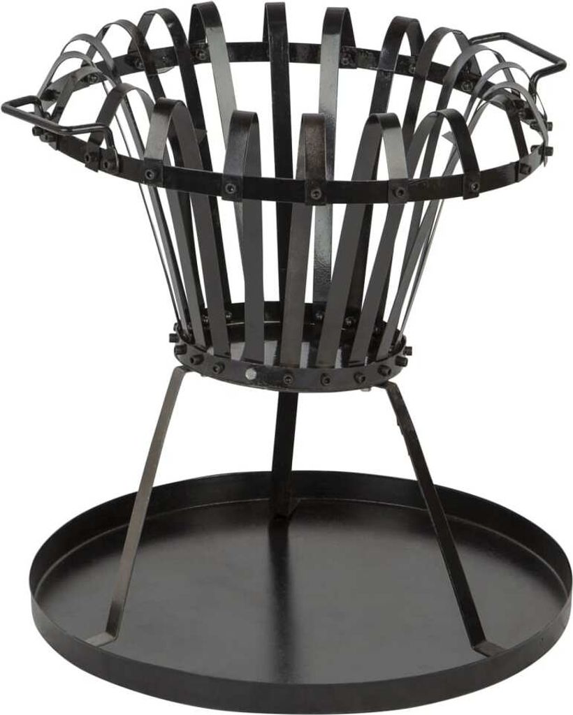 Practo Garden Feuerkorb mit Grill Schwarz