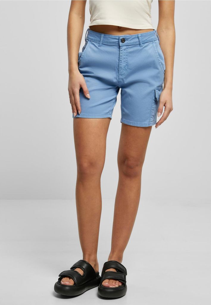Urban Classics - Damen High Waist Cargo Shorts HORIZONBLUE W33