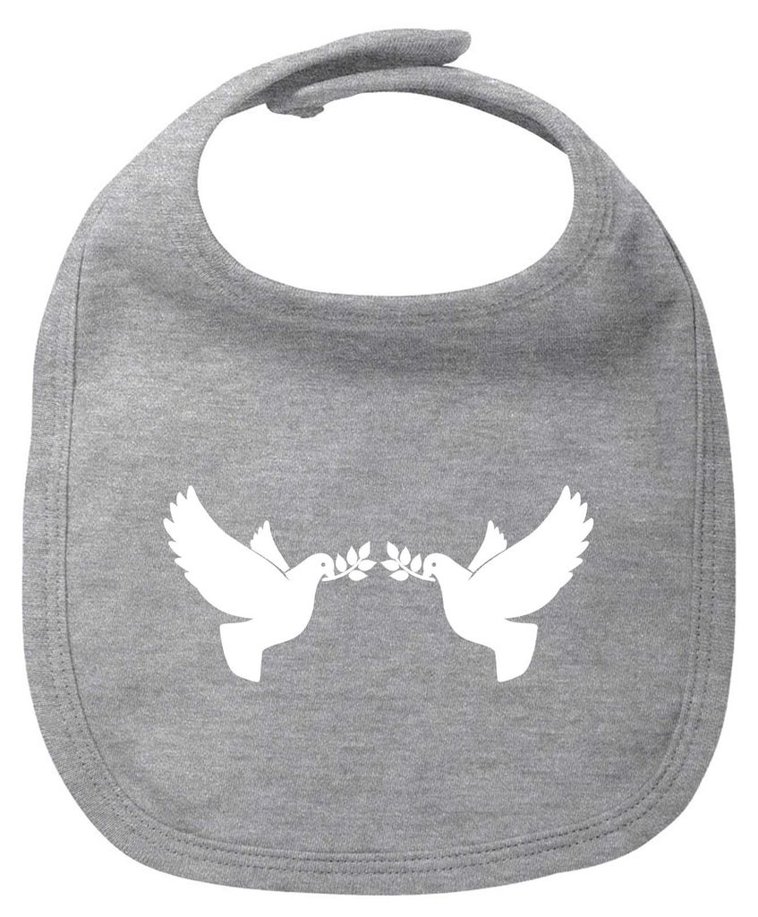 Huuraa Baby Lätzchen Friedenstauben  Heather Grey Produktbild 
