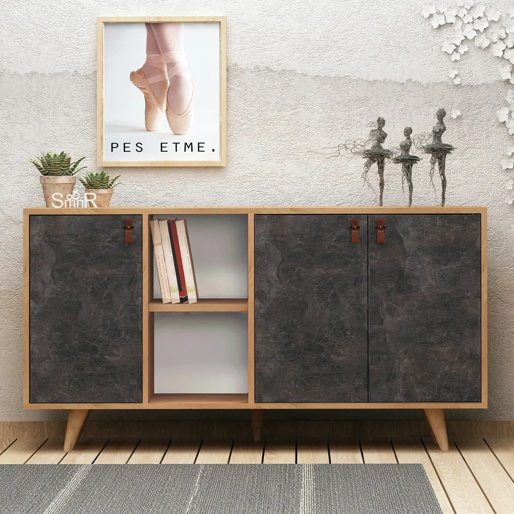 Commode robuste en mélaminé chêne Skye Decor pour votre maison
