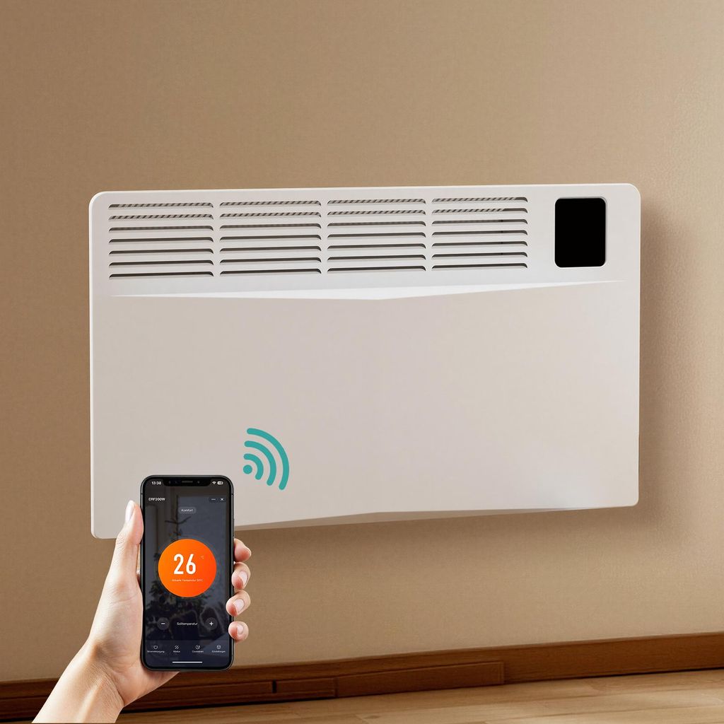 Riscaldatore convettore EMKE 2000 W con WiFi e app, Immagine del prodotto 