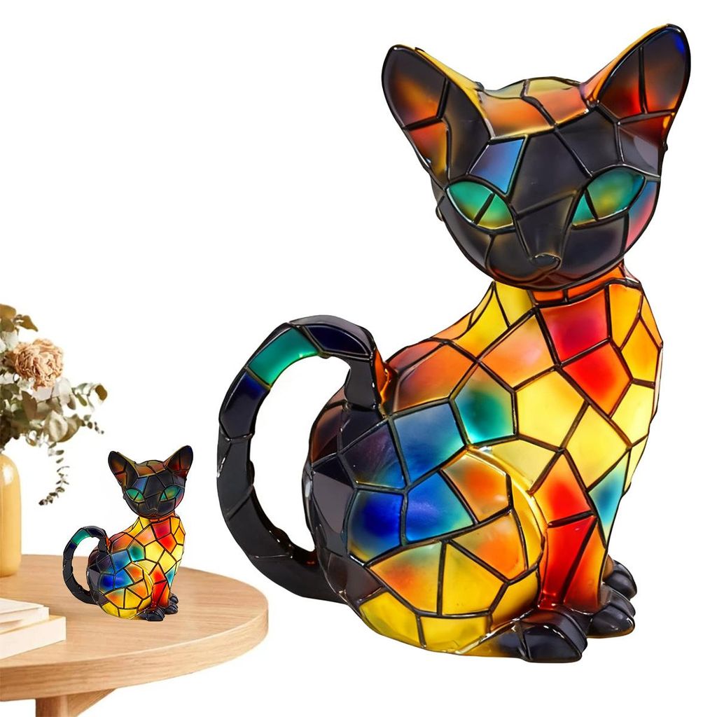 Katzenlampe, LED Nachtlicht Katze USB Lampe, Katzen Nachtlampe für Schlafzimmer Deko, Geschenk für Katzenliebhaber