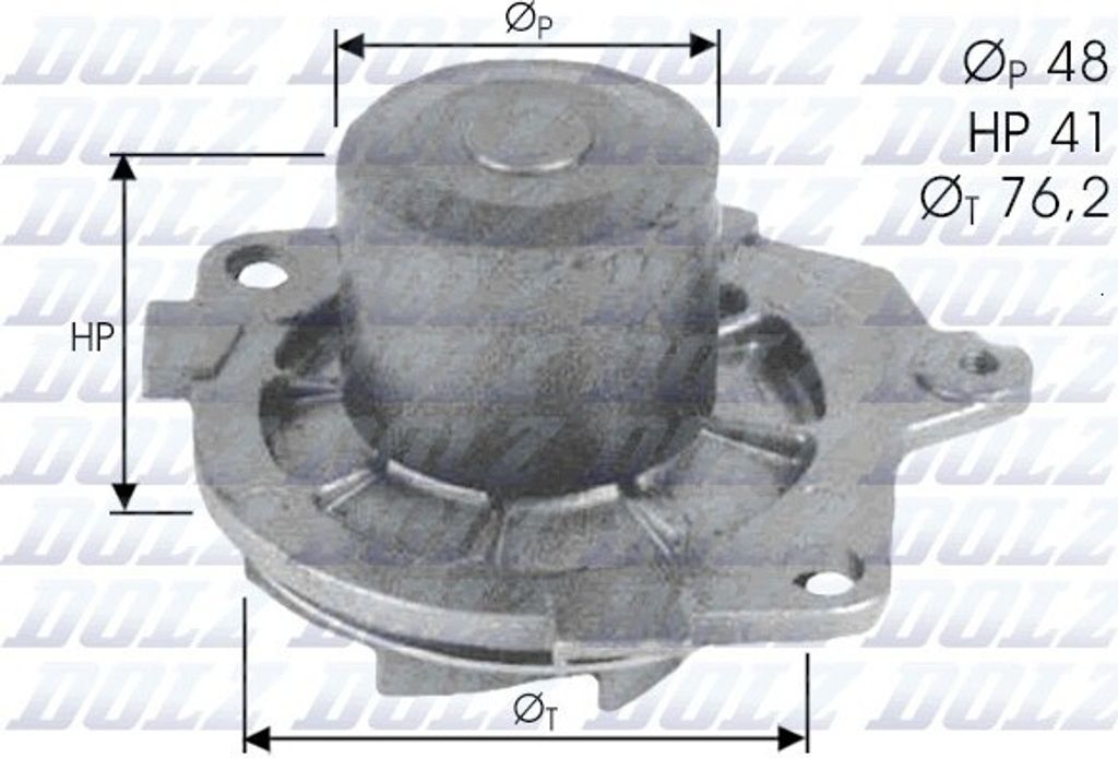 DOLZ Kühlmittelpumpe Wasserpumpe für OPEL ZAFIRA B (A05) Produktbild 