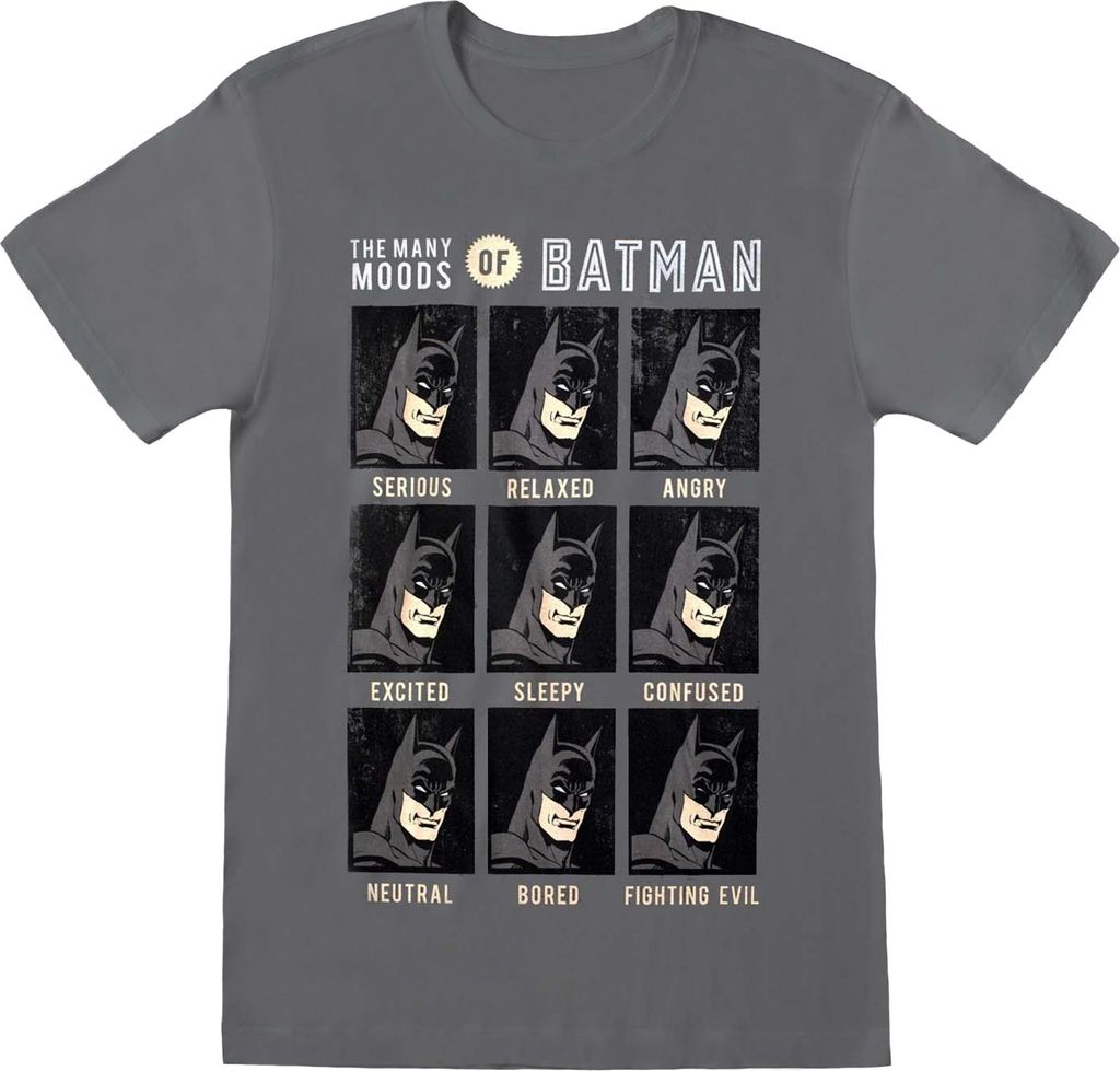 Batman - T-Shirt für Herren/Damen Uni HE129 (S) (Anthrazit)