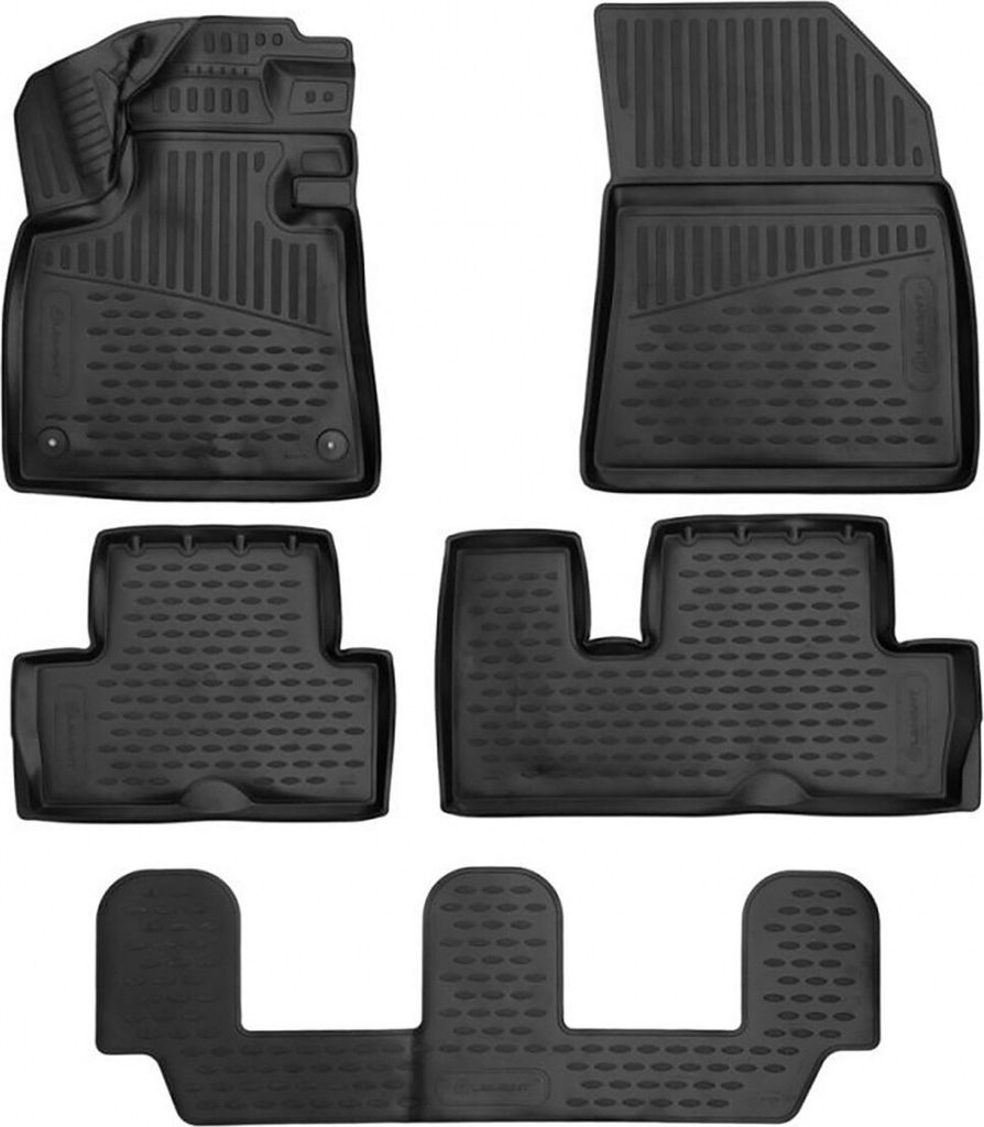 ELEMENT Gummi-Fussmatten 3D kompatible mit CITROEN C4 SpaceTourer, 2018->, 5 tlg.