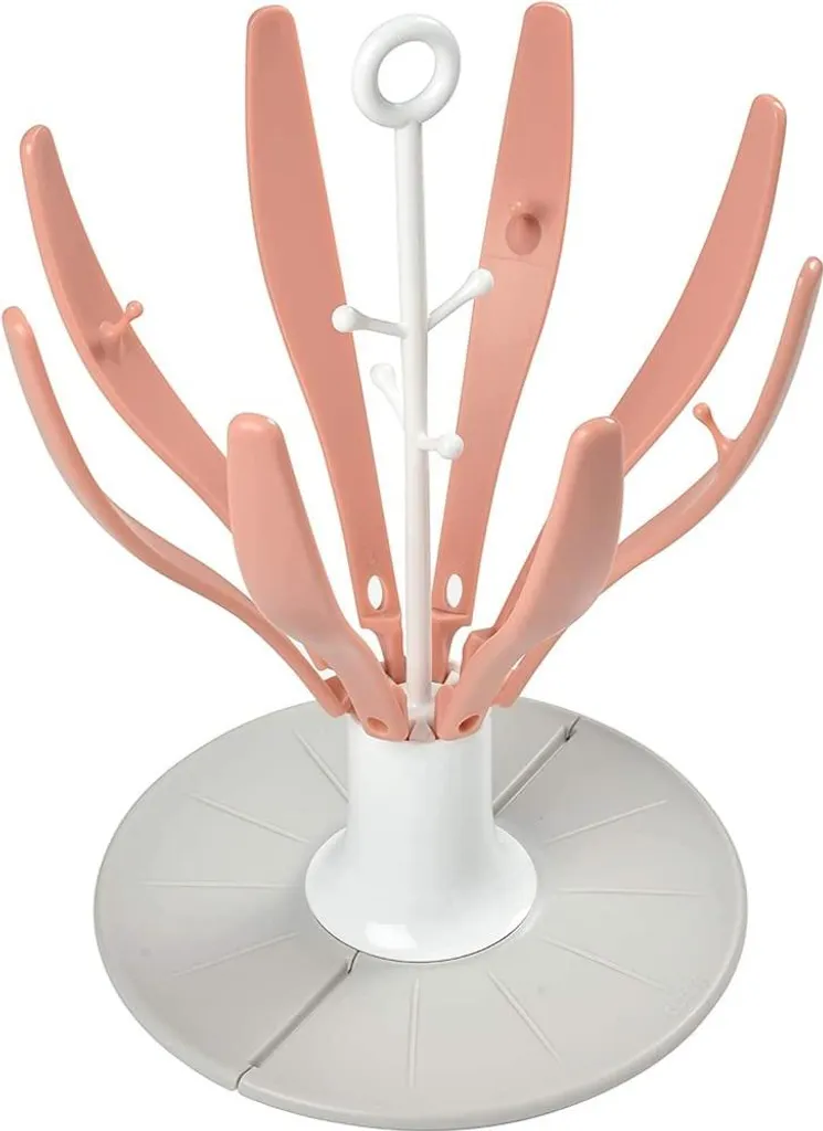 BEABA Égouttoir à Biberons Rose Compact - Sèche-Biberons Transportable