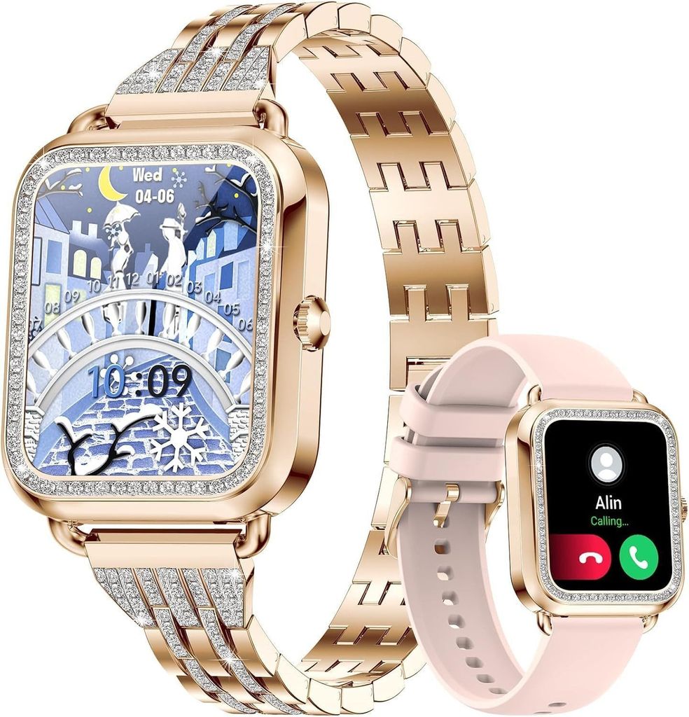 2026 Smartwatch Damen mit Telefonfunktion Herzfrequenz Produktbild 