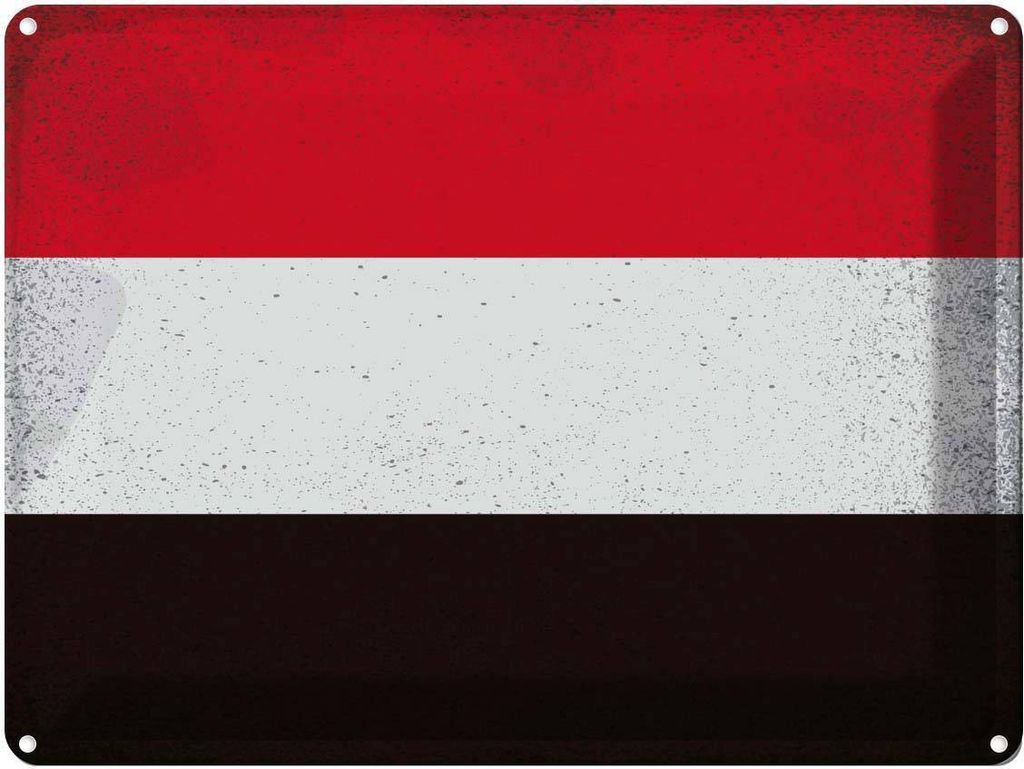 vianmo Blechschild 30x40 cm Jemen Yemen Flagge Fahne Wappen
