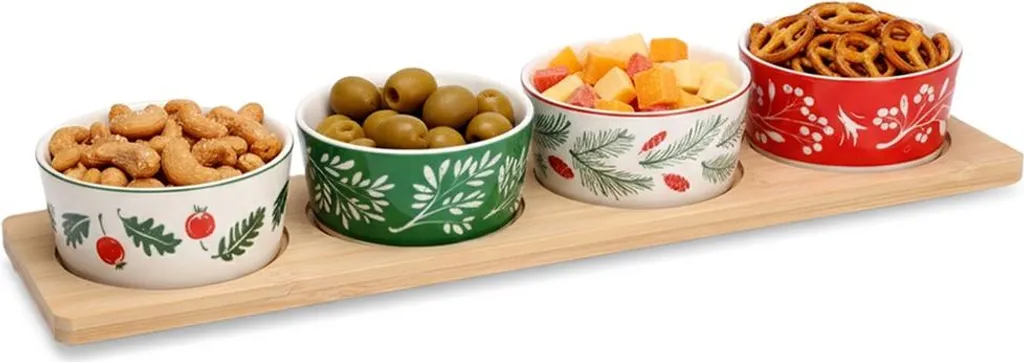 Assiette de fête pour apéritif dînatoire et présentation de verrines