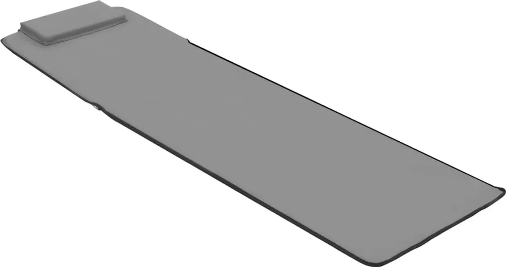Matelas de Plage Pliable 2 Pièces Gris - Acier Robuste vidaXL - 6