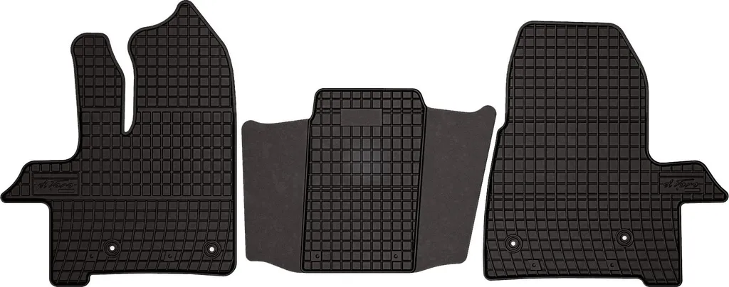 Set Tappetini 3D Ford Transit Custom 2017-21 | Gomma Nera Professionale