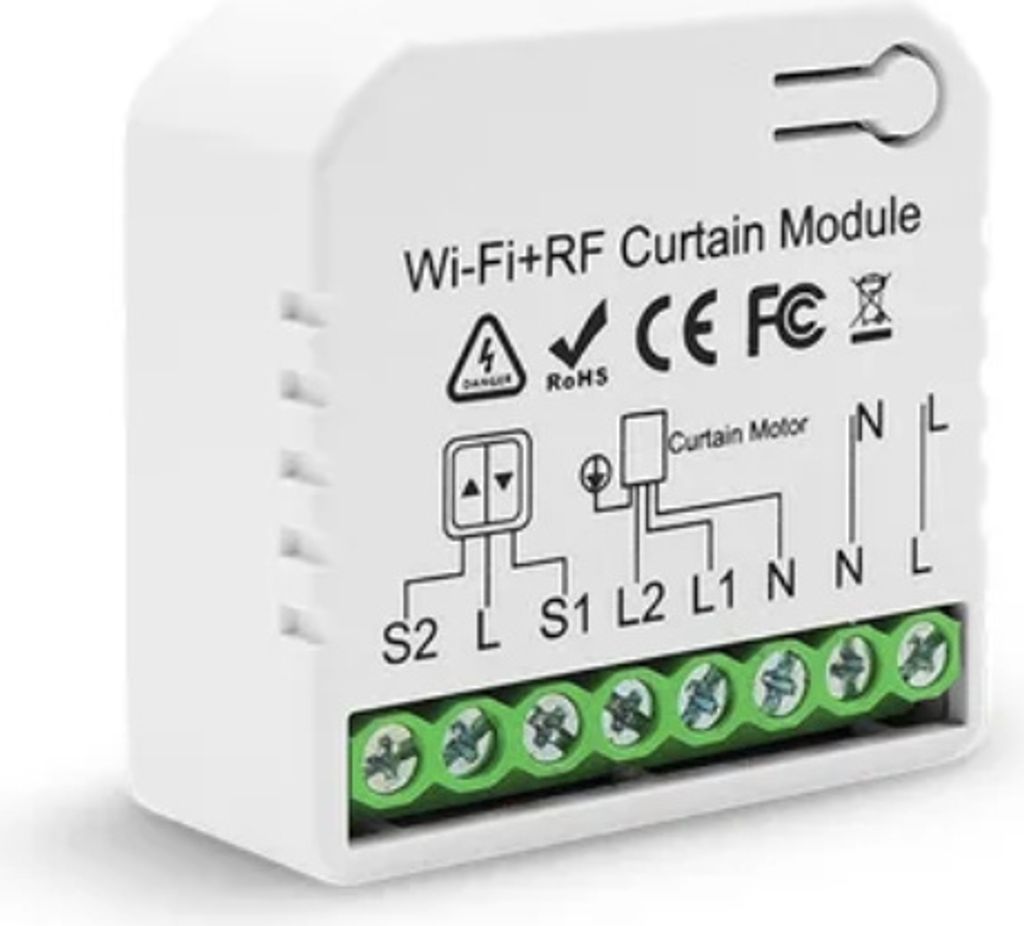 Intelligenter Schalter für Rollläden und Jalousien - Tuya Smart, WLAN + 433MHz