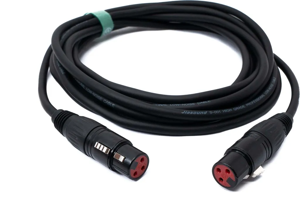 SYSTEM-S cavo audio 5 m XLR a 3 pin da presa a presa, nero