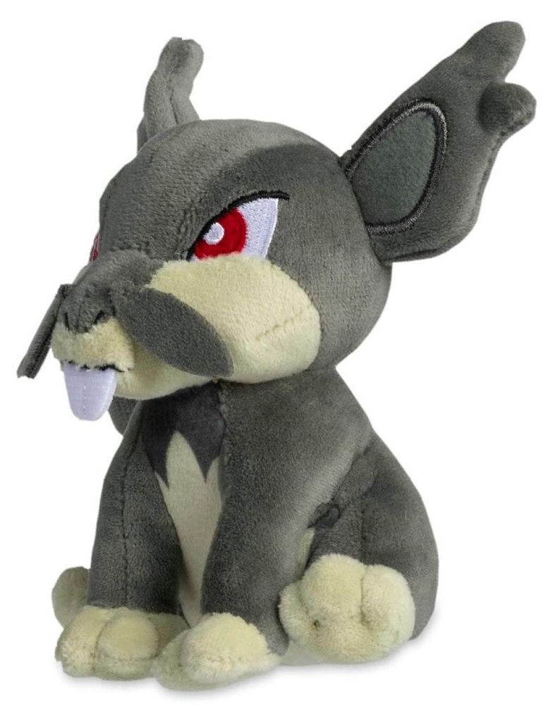 Pokemon Alola Rattfratz Kuscheltier - 12 cm Plüschtier Alolan Rattata