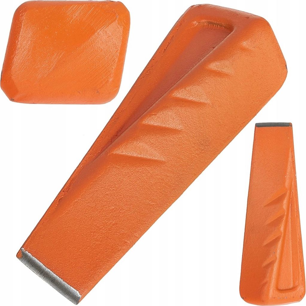 GEKO | Geschmiedeter Spaltkeil aus Stahl, 2kg, Keil Spaltgranate, Holzspalter, Holzspaltkeil, Fällkeil, Drehspaltkeil