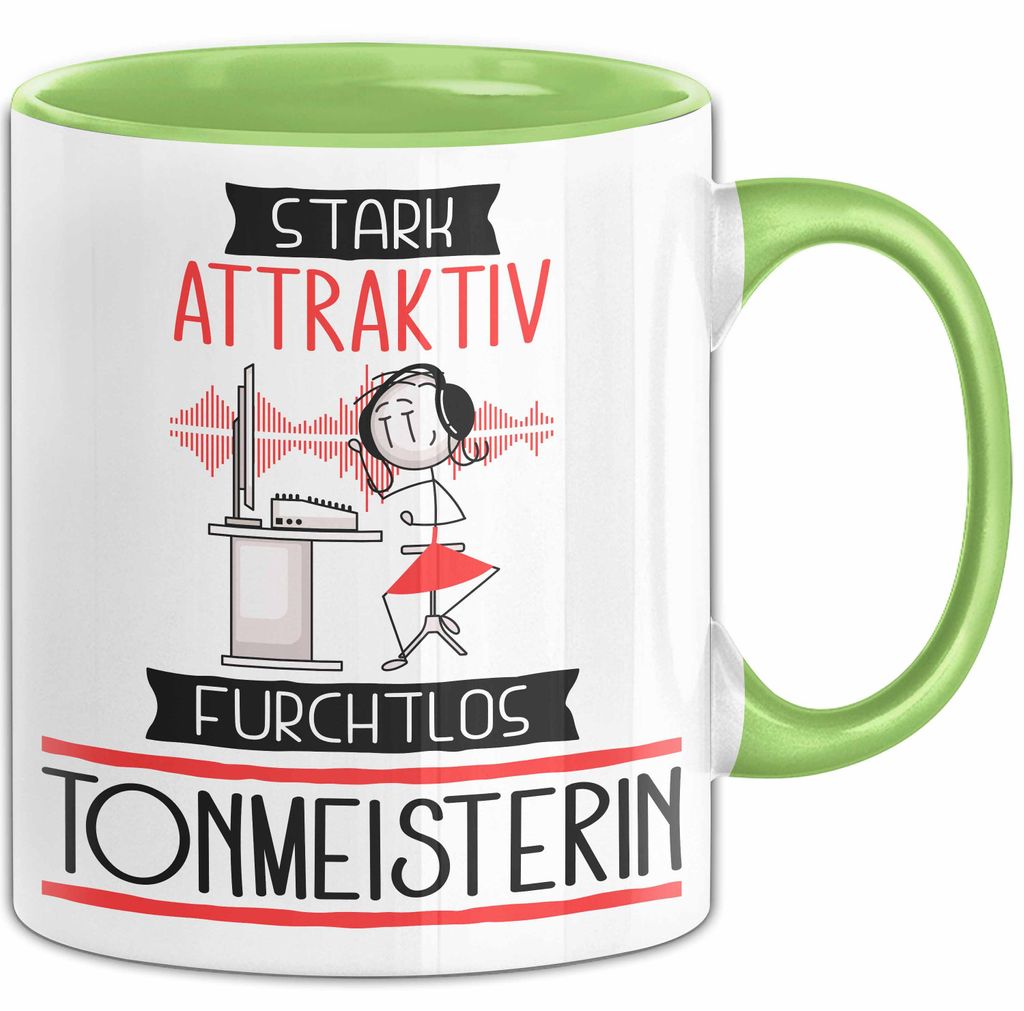 Tonmeisterin Tasse Geschenk Becher Stark Attraktiv Furchtlos Tonmeisterin Lustige Geschenkidee (Grün)