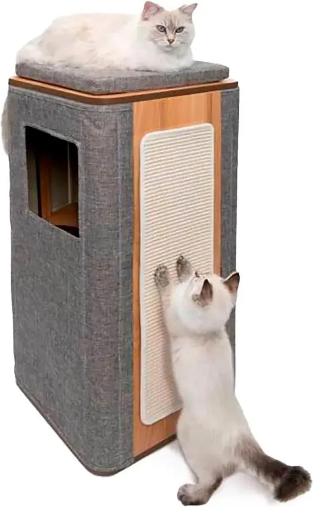 Tonneau à griffer Cubo Tower de Vesper, Meuble Arbre à Chat