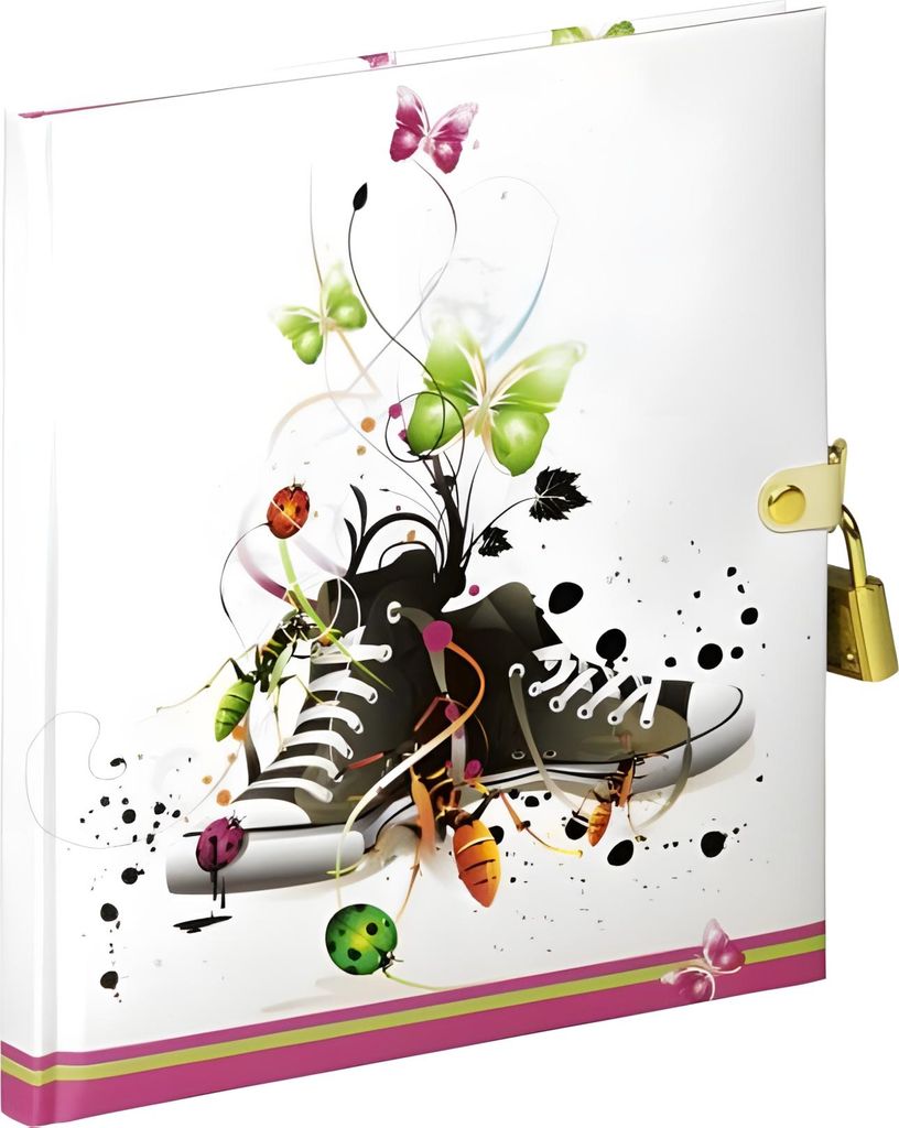 PAGNA Tagebuch "Chucks" 80 g/qm 64 Blatt abschließbar mit Schloss