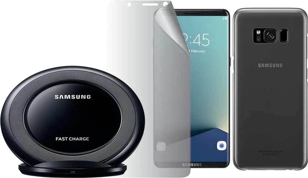 Chargeur Pad Stand et Coque Samsung EP-WG95FBB Noir Finition Premium Noir