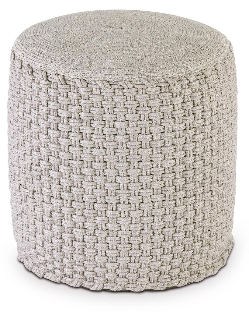 Merino poef, diameter 40, hoogte 45, geschikt voor buiten, Productafbeelding 