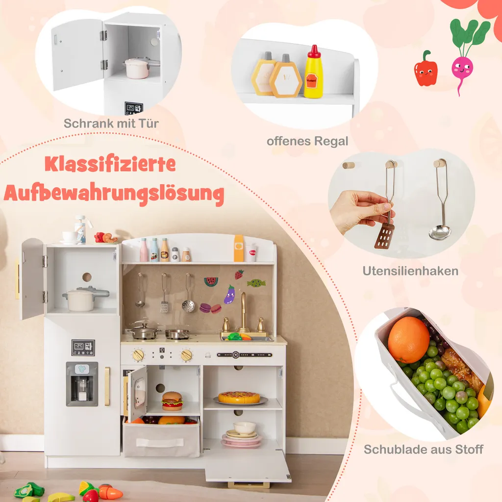 Cuisine de Jeu Lumineuse avec Tableau d'écriture et Machine à Glaçons - 4