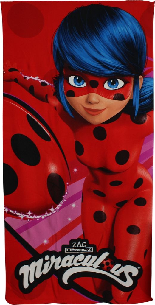 Miraculous Ladybug Mädchen XL Strandtuch Handtuch Badetuch Produktbild 