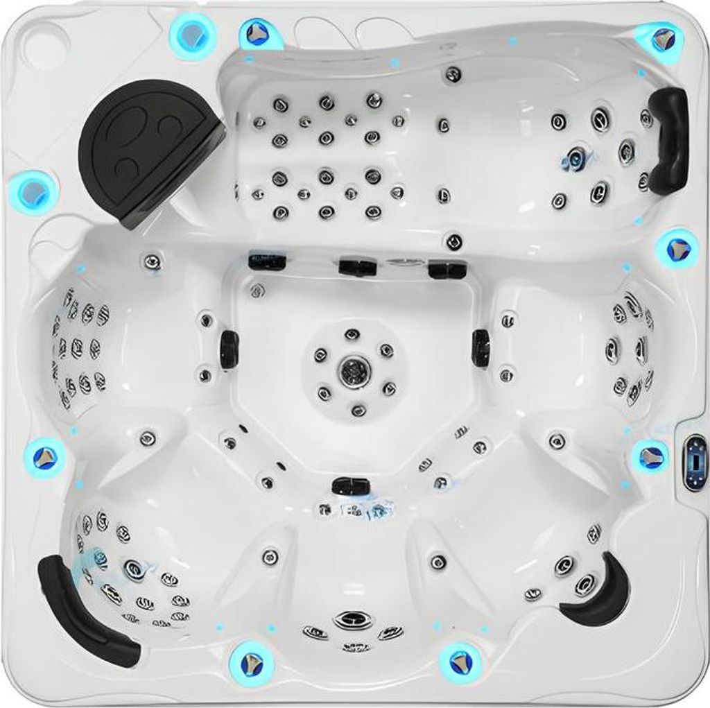 Hot Tub Whirlpool Massagebad Blubberbad Outdoor-Spa Hydromassagewanne 220x220cm