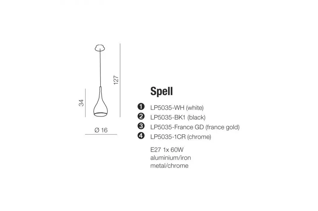 Éclairage Moderne pour Plafond Bas - Suspension Spell AZ0285 Compacte - 3