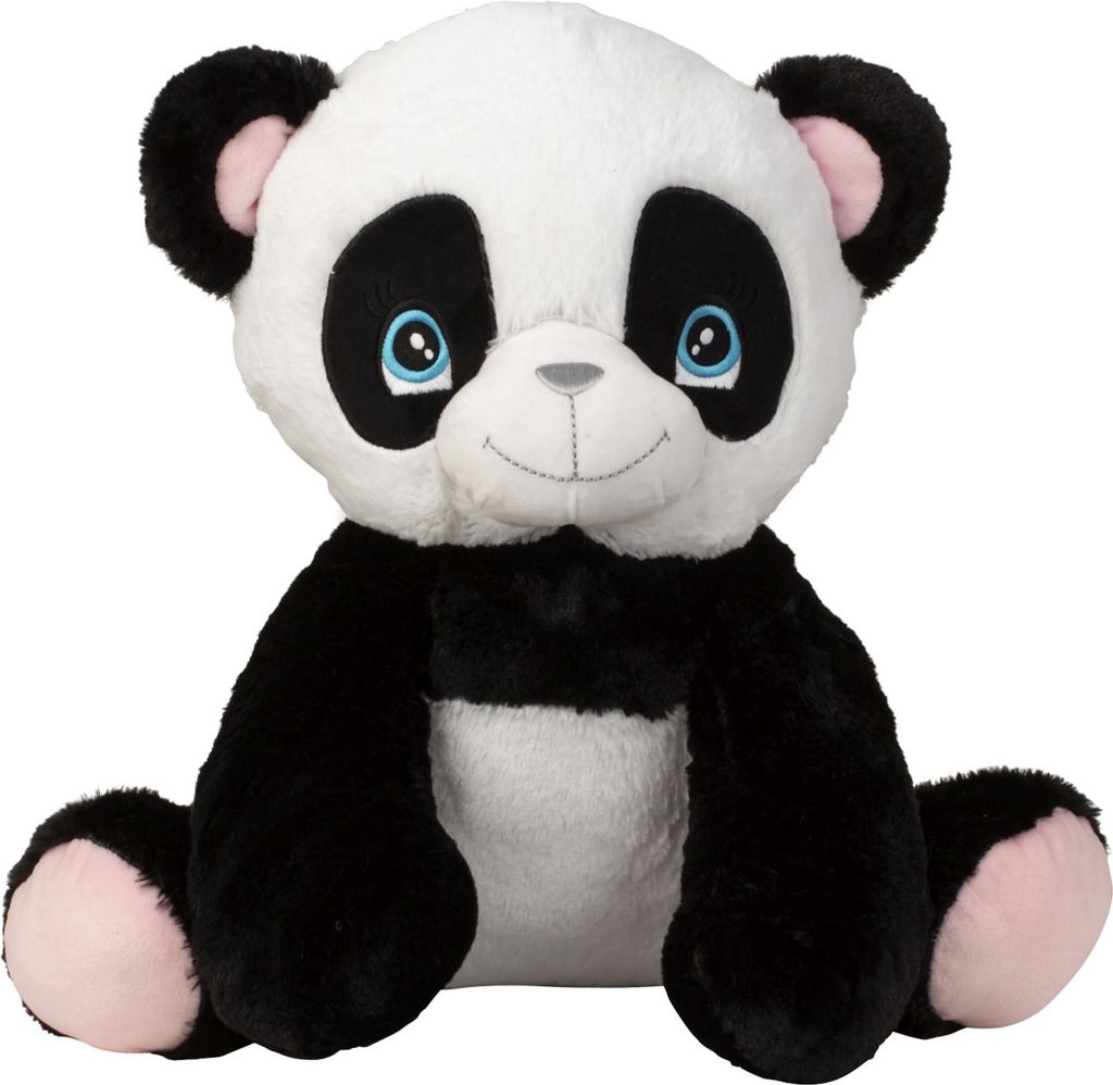 Plüschtier Teddybär Pandabär schwarz/weiß mit süßen Augen sitzend Höhe 40 cm kuschelig weich