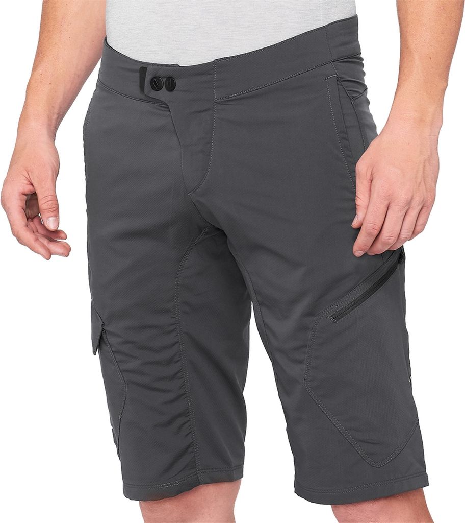 100% Herren Fahrradshorts Ridecamp , Charcoal - Dunkelgrau, 36
